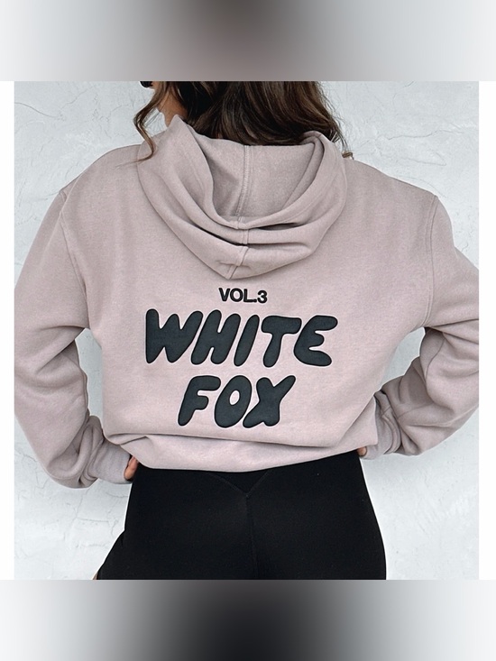 White Fox Boutique Tops - White Fox Offstage Hoodie Cinnamon Taupe Size L/XL